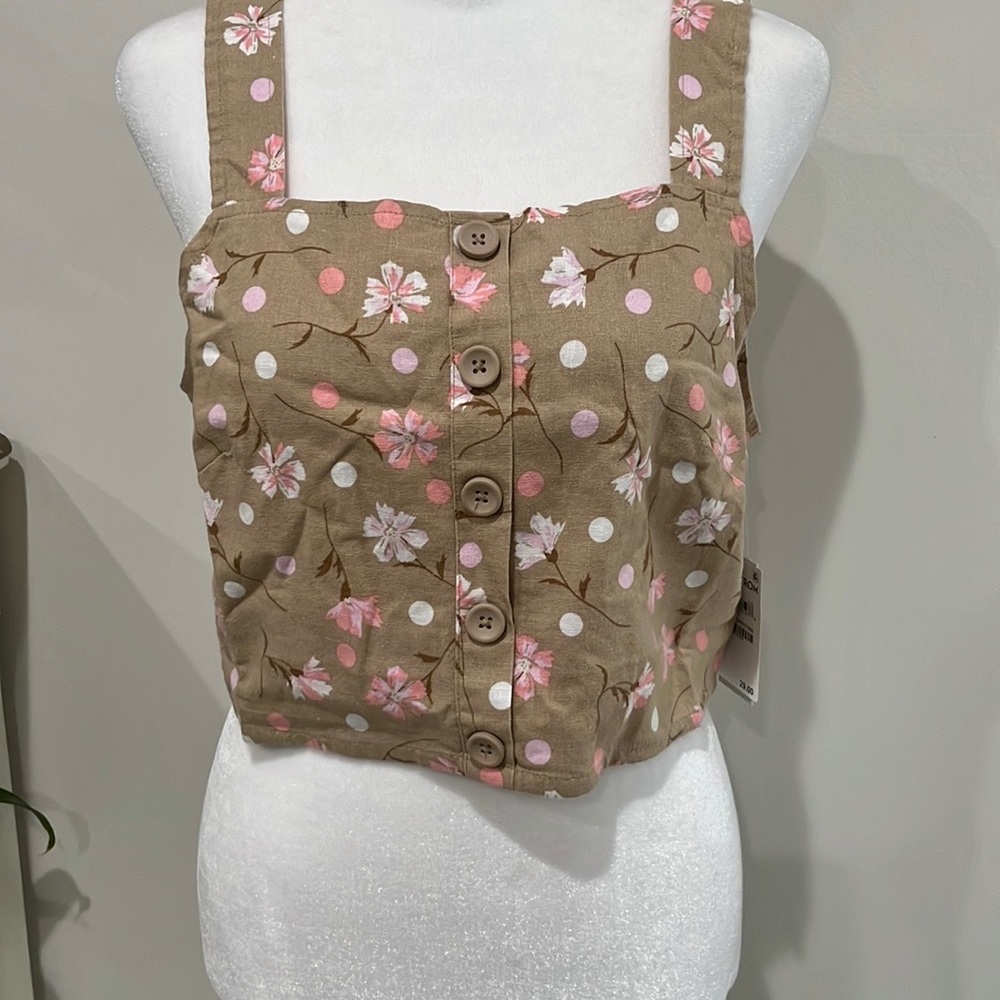Nordstrom floral cropped top